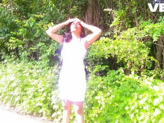 SEX OUTSIDE ON PUBLIC BIKE TRAIL PARK TREES WOODS JUNGLE