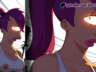 Leela roughly dominated, moaning uncontrollably