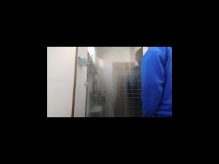 Bath and pee in the cold to warm up.