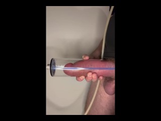 Big cock penis pump 23 cm fetish