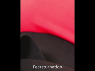 Shoe dangle and wet pussy