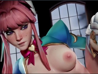 Cum Faced Benedikta Sucks Cock, Heart Juno Gets Her Cute Pussy Fucked, Bald Pussy Freja Standing Sex