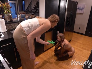 PuppyGirl Itsol plays and gets pegged by Mistress Roleplay