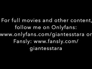 Giantess shrinks stepdad makes him a buttplug in shiny spandex shorts trailer