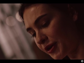 Matty Mila offers her neck to Blonde Vampire Nancy Ace Sexy Gothic Lesbian Domination with Red Bites