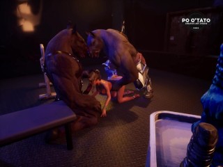 The Room | Petite Elf Fucks Horse Cok Demons | Big Cock | 3D Animation