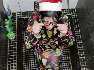 Pissing in my slut girlfriend's mouth