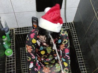 Pissing in my slut girlfriend's mouth