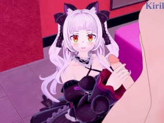 Murasaki Shion (Nekomimi Mode) and I have intense sex in a secret room. - Hololive VTuber Hentai