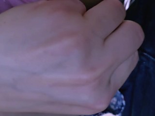 Stranger Guy Almost Seen by Subway Passengers when he put his Dick inside my Panties under my skirt