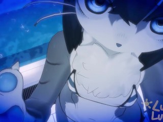 POV Horny femboy shark invites you to the pool…