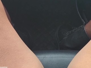 UBER DRIVER Saw Me Flash My PUSSY - I Asked Him to Rub My CLIT and Make Me CUM