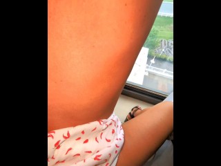 "I don't care who sees me"Nympho cheating wife fucked in hotel window and all over room until she cu