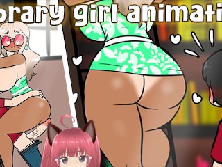 Girl with tan lines on her tits lets me fuck her in the library (Haloowl animation) - Jazziuu