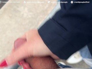 Started on a Bench, Ended at the Pier - No Regrets - Super risky public sloppy Handjob