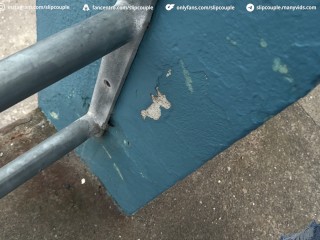 Started on a Bench, Ended at the Pier - No Regrets - Super risky public sloppy Handjob