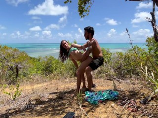 Fui flagrada transando - Anal a beira mar - Boquete em público - Compilado amador