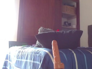 Rosando and putting giant dildo in a beautiful Latin ass