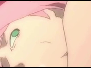 Hinata chokes on Naruto huge cock