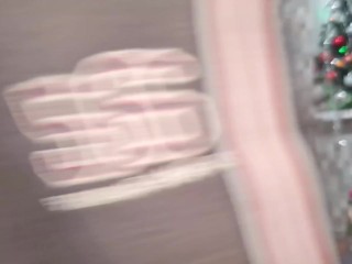 real home mff with conversations. husband gives wife a gift