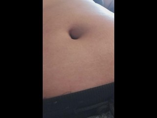 Morning belly rub and navel finger