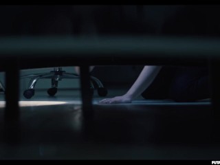 Police Raid Turns into Futa Threesome - Possessed Lesbian Parasited Fuck and Trans Shemale Cumshots