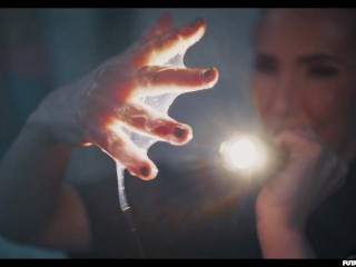 Police Raid Turns into Futa Threesome - Possessed Lesbian Parasited Fuck and Trans Shemale Cumshots