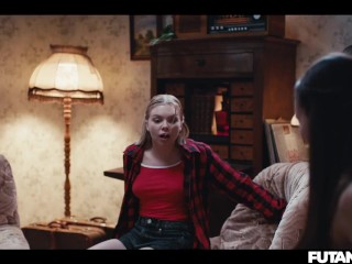 Shemale Magic Whisper - Shelena Grows Futa Cock in Transgender Threesome Surprise