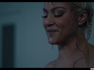 Police Officer Break Into Alien Futa House - Sex Craving Parasites Turns Hot Girls into Shemale