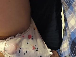 Club Toilet Tease: Stranger Rubs His Cock Inside Her Soaked Cotton Panties