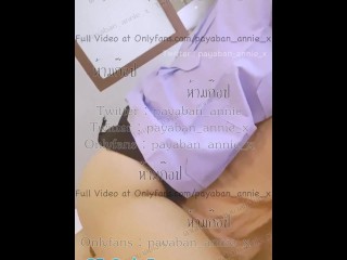 พยาบาลไปอบรมนัดหนุ่มใน Tinder มาเย็ดที่โรงแรม ถอดถุงเย็ดสดคาชุด สุดท้ายโดนเย็ดท่าหมาน้ำแตกใส่กระโปรง