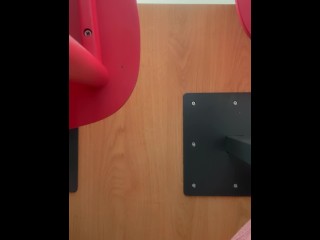 Public pussy play in KFC… I almost got caught when I squirted under the table