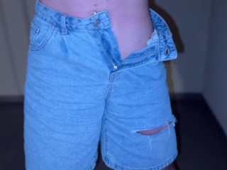 We went to the cinema and had sex in the hallway. Sex in a public place. Cum on pussy. VLOG