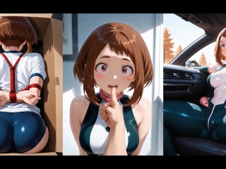 Ochaco Uraraka teen relaxation masturbation hentai pov splitscreen hmv