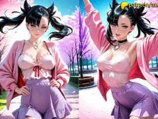 Marnie from Pokemon jerks off on camera like a slut