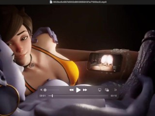Large Cock Futa Widowmaker Cums Hard For Tracer, Ms. X Futa Fucks Tight Pussy Lara