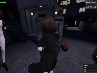 【秘密のエクスポーズ バレないように露出するマナカさん(体験版)実況】巨乳美女が住宅街で野外露出しまくる３DCGエロゲ―。(hentai game)