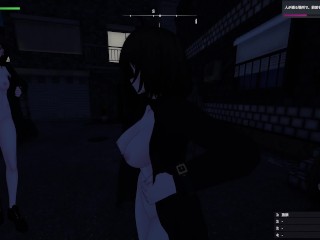 【秘密のエクスポーズ バレないように露出するマナカさん(体験版)実況】巨乳美女が住宅街で野外露出しまくる３DCGエロゲ―。(hentai game)