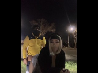 Dogged her out in the parking lot