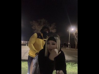 Dogged her out in the parking lot