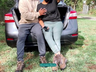 Romantic Love Making in Outdoor - Public Park Romance & Steamy Car Trunk Softcore Sex