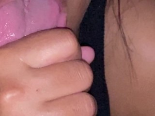 Slow crazy tongue action BJ