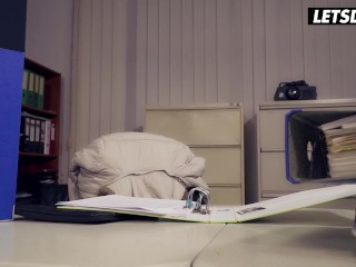 Blonde MILF Sophie Logan Hardcore Sex With the Boss at the Office - LETSDOEIT