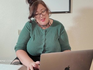 JOI & Cum Countdown BBW Teacher Punishes Snooping Student
