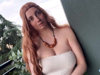 ragazza rossa TETTONA vuole SESSO FORTE e fa un POMPINO con sborrata in faccia mentre bestemmia