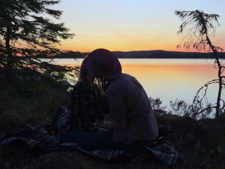 Love at a Lake in the Sunset - RosySky - 4K 30fps