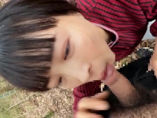 農家の巨乳黒髪人妻が野外で,ファンクラブ会員にフェラ｜日本人,素人,個撮,POV