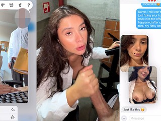 CUCKOLD TEXTS: Blowjob in the Office Emergency Stairwell