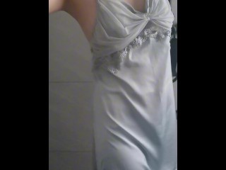 Post-Workout Cool Down – Slipping Into My Blue Nightdress Just For You