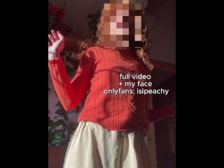 Dancing, Stripping, And Cumming: Redhead Slowly Undresses And Touches Herself Just For You